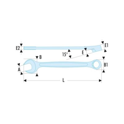 FACOM Clé plate mixte 10mm 440.10