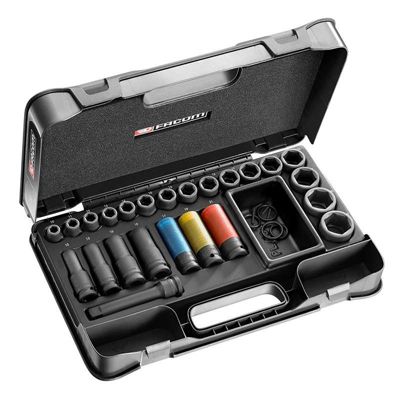 FACOM Coffret de douilles à chocs 1/2" - 10 à 32 mm