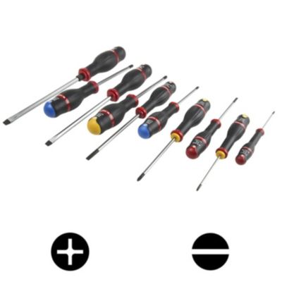 FACOM Jeu de 10 tournevis Protwist lame ronde et hexagonale ATW.J10PB