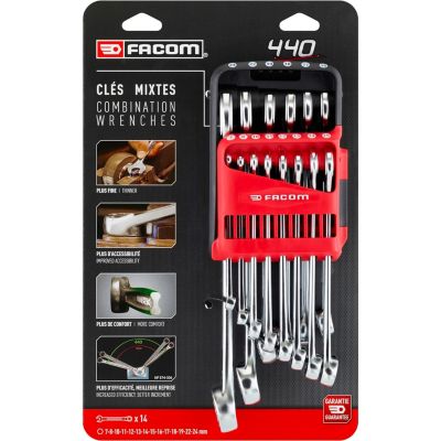 Jeu de clés à cliquet EJ.LIFE - rapide 24 dents en acier au vanadium - Bricolage
