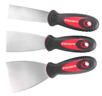 FACOM Jeu de 3 grattoirs : 2 grattoirs droits, L 50, 32 mm, 1 grattoir angulaire, L 50 mm - 237.J1