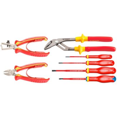FACOM Jeu de 3 pinces + 4 tournevis isolés 1000v