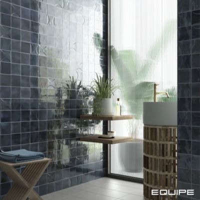 Faience Effet Zellige Bleu Nuit HANOI Bluenight 10x10cm Arco