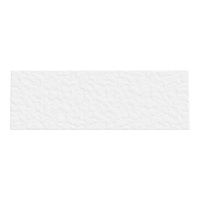 Faïence murale Aragone décor héxagonal blanc 30 x 90 cm