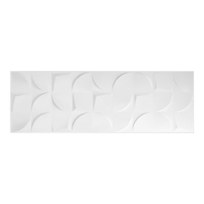 Faïence murale blanc décor géométrique L.90 x l.30 cm x ép.8,7 mm, Aragone