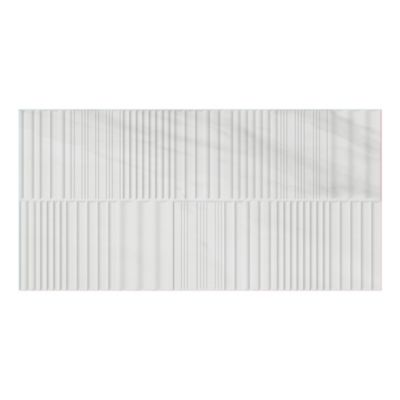 Faïence murale effet marbre blanc brillant décor texturé L.60 x l.30 cm x ép.7 mm, Celena