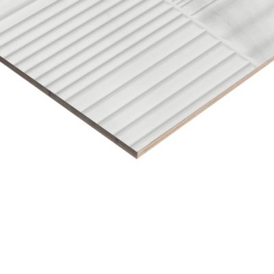 Faïence murale effet marbre blanc brillant décor texturé L.60 x l.30 cm x ép.7 mm, Celena