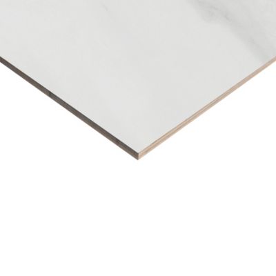 Faïence murale effet marbre blanc brillant L.60 x l.30 cm x ép.7 mm, Celena