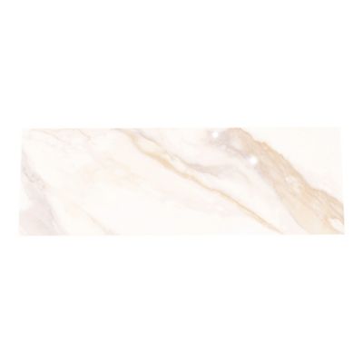 Faïence murale effet marbre blanc et doré brillant L.60 x l.20 cm x ép.9,4 mm, Aruma