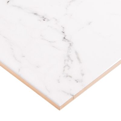 Faïence murale effet marbre blanc L.60 x l.20 cm x ép.9,4 mm, Aruma