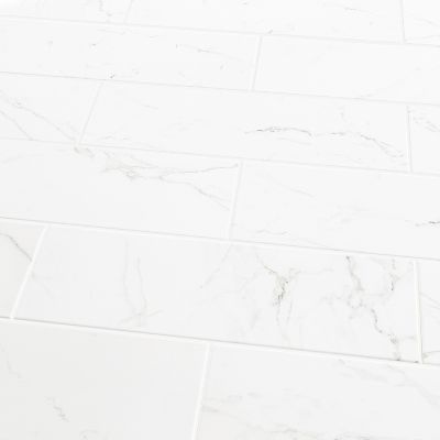 Faïence murale effet marbre blanc L.60 x l.20 cm x ép.9,4 mm, Aruma
