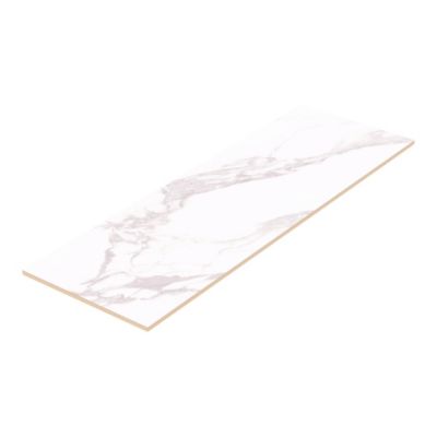 Faïence murale effet marbre blanc mat L.90 x l.30 cm x ép.8,7 mm, Oazis