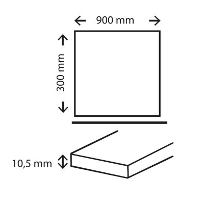 Faïence murale effet pierre beige mat décor feuille L.90 x l.30 cm x ép.10,5 mm, Avenue