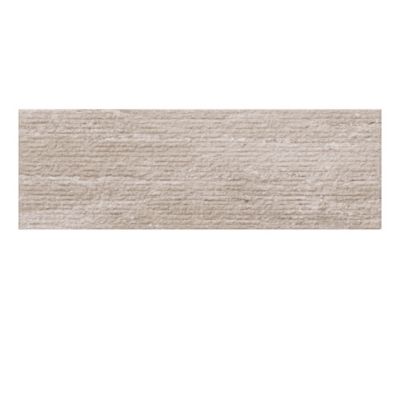 Faïence murale effet pierre beige mat décor texturé L.60 x l.20 cm x ép.9,5 mm, Althea