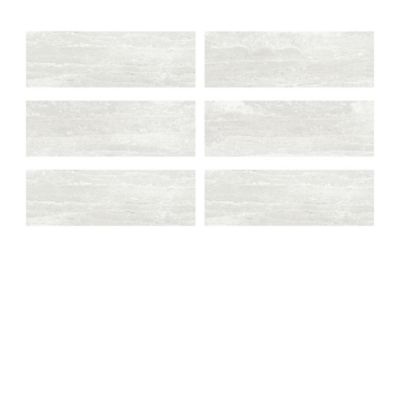 Faïence murale effet pierre blanc mat L.60 x l.20 cm x ép.9,5 mm, Althea