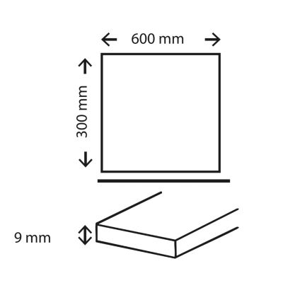 Faïence murale effet pierre décor ivoire mat L.60 x l.30 cm x ép.9 mm, Urano