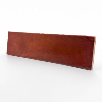 Faïence murale effet terre cuite terracotta brillant L.30 x l.7,5 cm, Vernissea