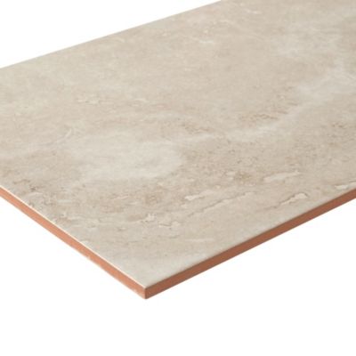 Faïence murale en terre cuite effet pierre beige mat L.60 x l.30 cm x ép.8,5 mm, Nor