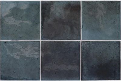 Faïence murale Funny Vintage bleu nuit 10 x 10 cm