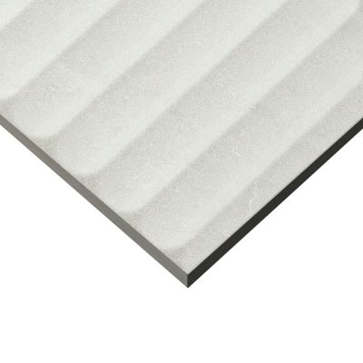 Faïence murale intérieur blanc mat effet cannelures L.90 x l.30 cm x ép.10,8 mm, Astor