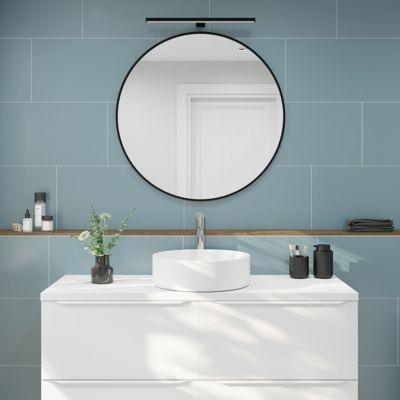 Faïence murale intérieur bleu satiné L.60 x l.30 cm x ép.7 mm, Colville