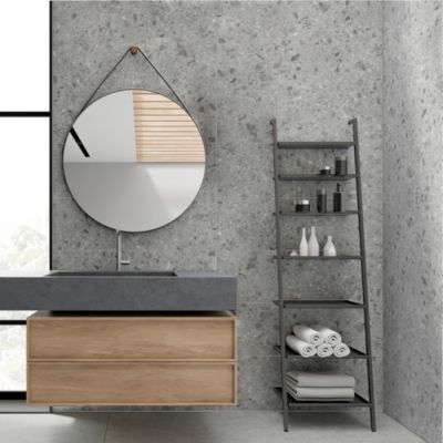 Faïence murale intérieur effet pierre gris clair L.75 x l.25 cm x ép.8,7 mm, GeoTech
