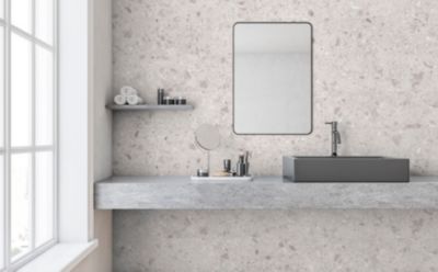 Faïence murale intérieur effet pierre ivoire mat L.75 x l.25 cm x ép.8,7 mm, GeoTech