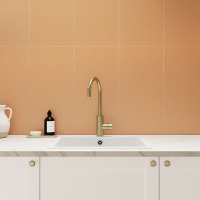 Faïence murale intérieur terracotta satiné L.60 x l.30 cm x ép.7 mm, Colville