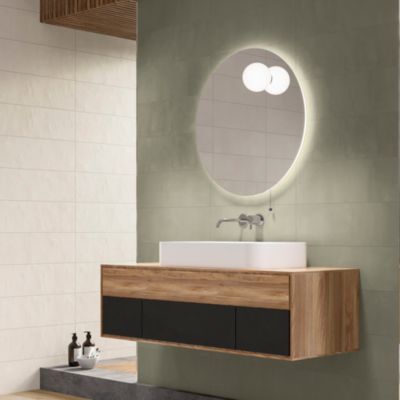 Faïence murale intérieur vert sauge mat L.75 x l.25 cm x ép.8,7 mm, Terre