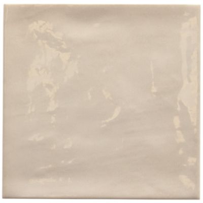 Faïence murale unie beige brillant L.10 x l.10 cm x ép.8 mm, Twist