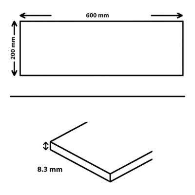 Faïence murale vert satiné L.60 x l.20 cm x ép.8,3 mm, Plain