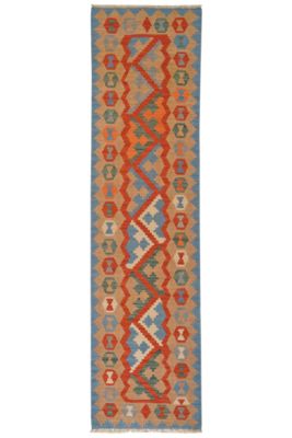 Fait main Kelim Gashgai 288x77 cm - 100% laine vierge