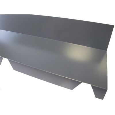 Faitière crantée contre mur pour bac acier 1045 - Gris anthracite RAL 7016, H.120 mm, l.225 mm, L.2100mm