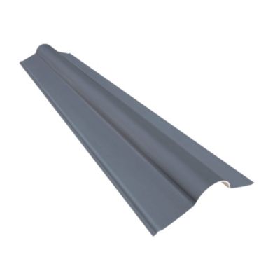 Faitière pour plaque de toiture imitation tuile Coverlife en pvc bleu ardoise 105 cm