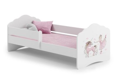 FALA lit d'enfant avec balustrade 140x70 Fille avec licorne