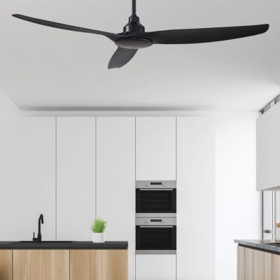 Fanelite - Ventilateur de plafond 132 cm noir FANDC52N-BK - Moteur DC 18W - 3 pales - SANS LUMIÈRE - Silencieux