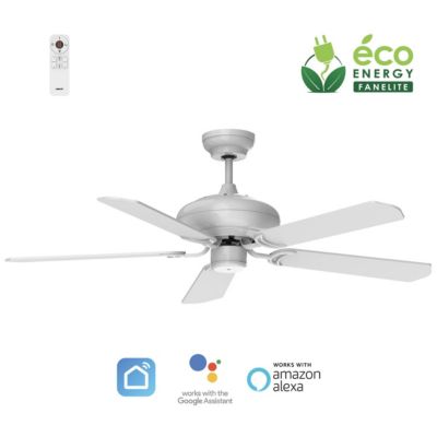Fanelite - Ventilateur de plafond 152 cm ALIZE - Moteur DC 38W - Télécommande - Wifi&Contrôles vocaux - 5 pales - Très silencieux