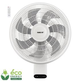Fanelite - Ventilateur mural FW40-DC - Moteur DC - Diamètre 40 cm - 7 vitesses - Oscillant ou fixe - 28W - Silencieux