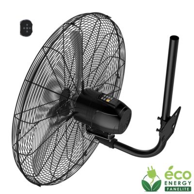 Fanelite - Ventilateur mural FW65-DC - Moteur DC - Diamètre 65 cm - 6 vitesses - Oscillant ou fixe - Pro - Très fort débit d'air