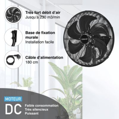 Fanelite - FS50-DC - Ventilateur sur pied DC Pro 50 cm - Noir - Télécommande - Puissant
