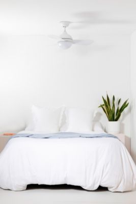 Faro HVAR Ventilateur de plafond blanc avec lumière LED