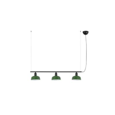 Faro Tatawin Petit plafonnier suspendu noir, vert brillant, 3 ampoules E27