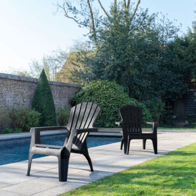 Fauteuil De Jardin Toomax Petra Empilable Résine Anthracite - Confort Et Élégance