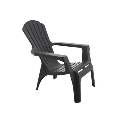 Fauteuil Adirondack de Jardin en Résine Empilable Anthracite