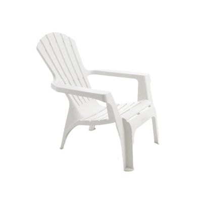 Fauteuil Adirondack de Jardin en Résine Empilable Blanc