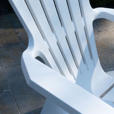 Fauteuil Adirondack de Jardin en Résine Empilable Blanc