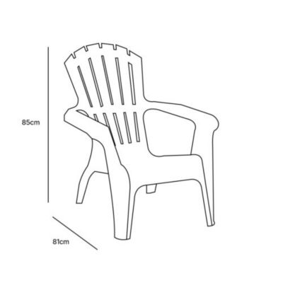 Fauteuil Adirondack de Jardin en Résine Empilable Blanc