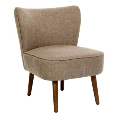 Fauteuil Aera en Tissu Beige foncé L69xl57xH72,5 cm - Atmosphera Créateur d'intérieur