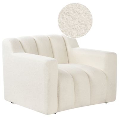 Fauteuil AGERUP Bouclé Blanc cassé