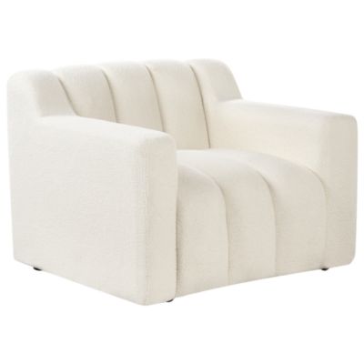 Fauteuil AGERUP Bouclé Blanc cassé